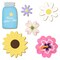 CookieCutter.com Mothers Day Flowers 6 Piece Cookie Cutters Set, Sunflower, Mason Jar, Hibiscus, Daisy, Tin Plate Steel, USA